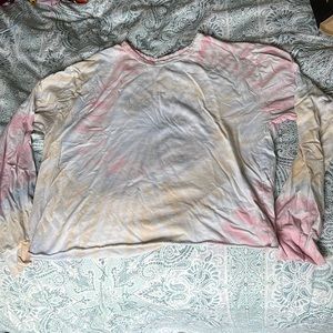 Long sleeve tie-dye lounge shirt